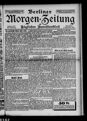 Berliner Morgen-Zeitung vom 05.09.1891