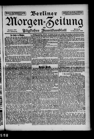 Berliner Morgen-Zeitung vom 09.09.1891