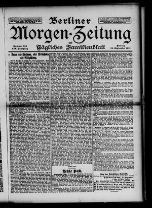 Berliner Morgen-Zeitung vom 18.09.1891