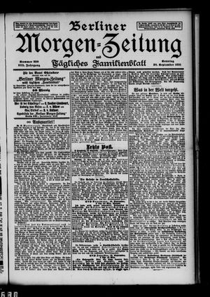 Berliner Morgen-Zeitung vom 20.09.1891