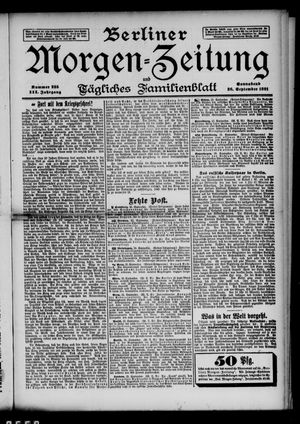 Berliner Morgen-Zeitung vom 26.09.1891