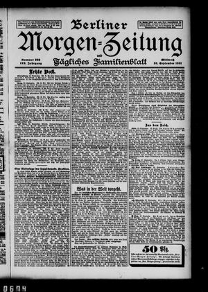 Berliner Morgen-Zeitung vom 30.09.1891