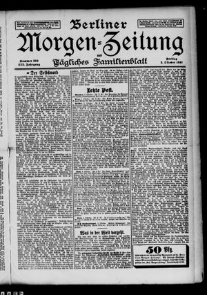 Berliner Morgen-Zeitung vom 02.10.1891