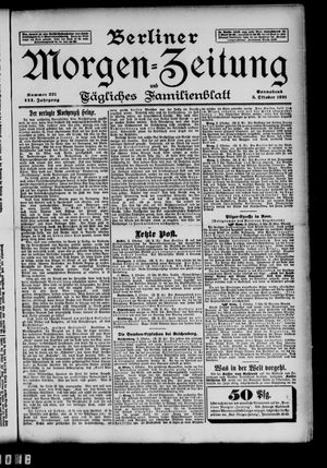 Berliner Morgen-Zeitung on Oct 3, 1891