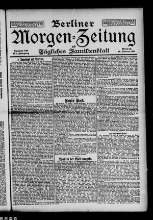 Berliner Morgen-Zeitung vom 14.10.1891