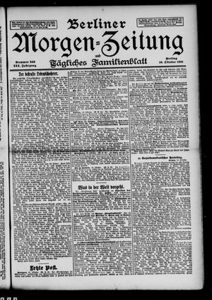 Berliner Morgen-Zeitung vom 16.10.1891
