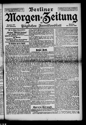 Berliner Morgen-Zeitung vom 25.10.1891