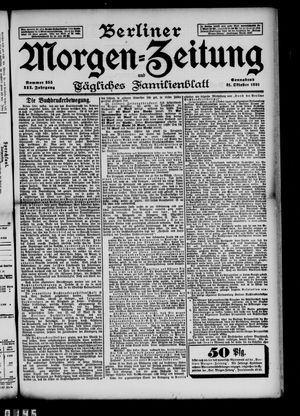 Berliner Morgen-Zeitung vom 31.10.1891