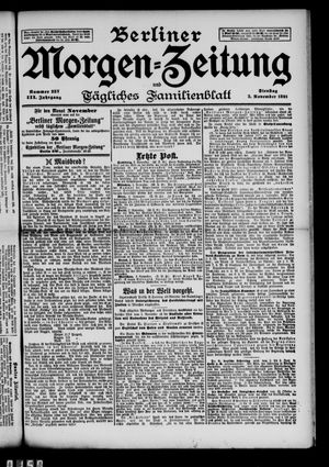 Berliner Morgen-Zeitung vom 03.11.1891