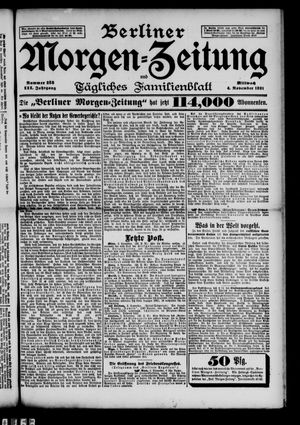 Berliner Morgen-Zeitung vom 04.11.1891