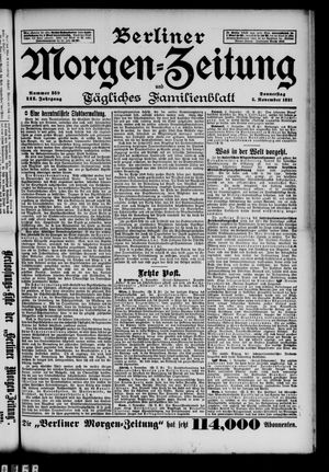 Berliner Morgen-Zeitung vom 05.11.1891