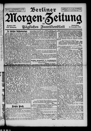 Berliner Morgen-Zeitung vom 12.11.1891