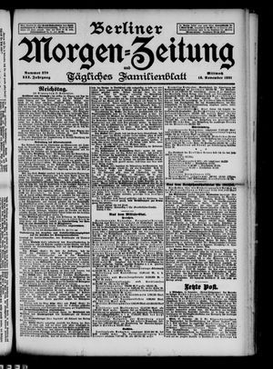 Berliner Morgen-Zeitung vom 18.11.1891