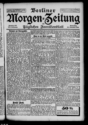 Berliner Morgen-Zeitung vom 26.11.1891