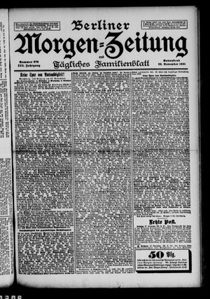 Berliner Morgen-Zeitung vom 28.11.1891