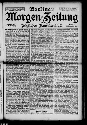 Berliner Morgen-Zeitung vom 16.12.1891