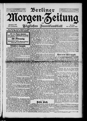 Berliner Morgen-Zeitung vom 25.12.1891