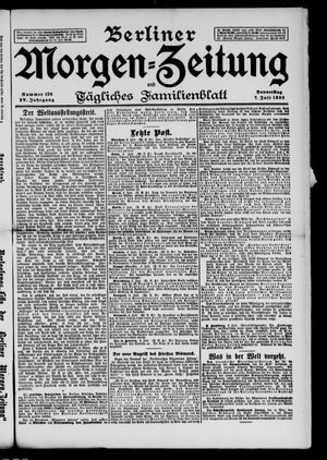 Berliner Morgen-Zeitung vom 07.07.1892