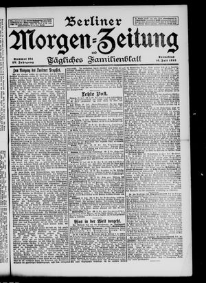 Berliner Morgen-Zeitung on Jul 16, 1892
