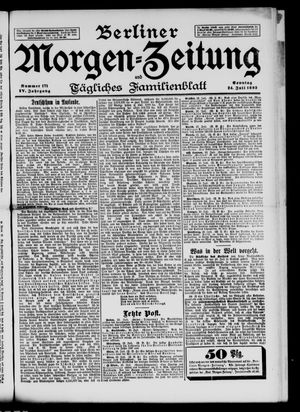 Berliner Morgen-Zeitung vom 24.07.1892