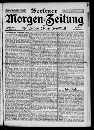 Berliner Morgen-Zeitung vom 29.07.1892