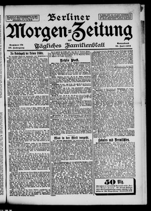 Berliner Morgen-Zeitung on Jul 30, 1892