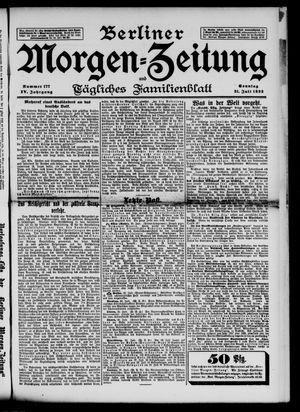 Berliner Morgen-Zeitung vom 31.07.1892