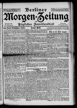 Berliner Morgen-Zeitung on Aug 14, 1892