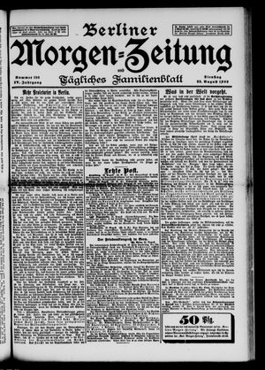 Berliner Morgen-Zeitung vom 23.08.1892