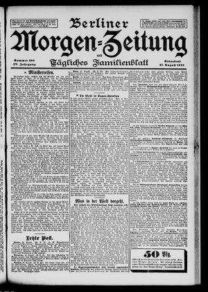 Berliner Morgen-Zeitung vom 27.08.1892