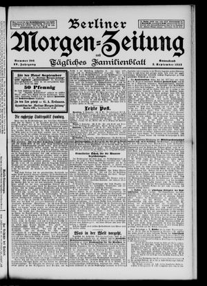 Berliner Morgen-Zeitung on Sep 3, 1892