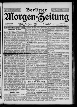 Berliner Morgen-Zeitung on Sep 13, 1892