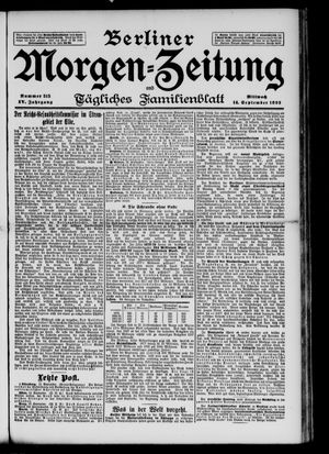 Berliner Morgen-Zeitung vom 14.09.1892