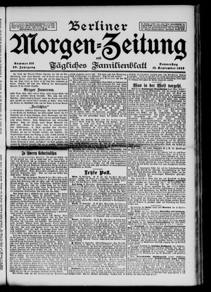 Berliner Morgen-Zeitung vom 15.09.1892