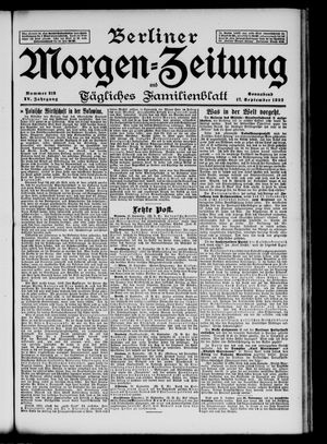Berliner Morgen-Zeitung vom 17.09.1892