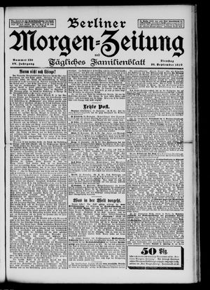 Berliner Morgen-Zeitung vom 20.09.1892