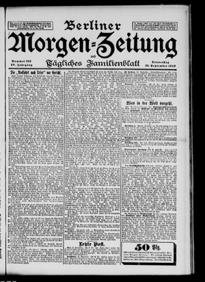 Berliner Morgen-Zeitung vom 22.09.1892