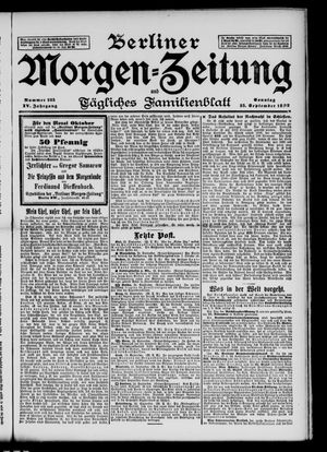 Berliner Morgen-Zeitung vom 25.09.1892