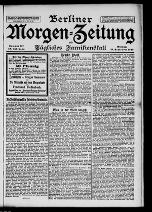 Berliner Morgen-Zeitung on Sep 28, 1892