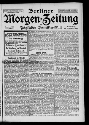 Berliner Morgen-Zeitung on Sep 29, 1892