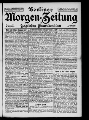 Berliner Morgenzeitung vom 22.07.1893