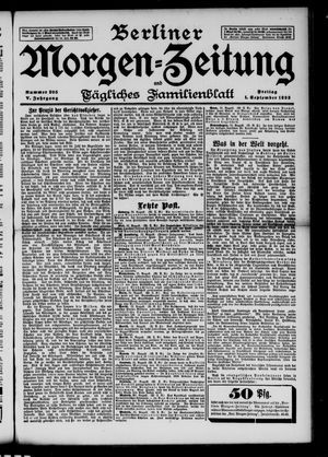 Berliner Morgen-Zeitung vom 01.09.1893