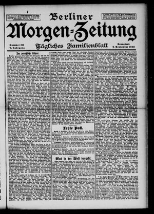 Berliner Morgen-Zeitung vom 09.09.1893