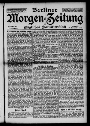 Berliner Morgen-Zeitung vom 10.09.1893