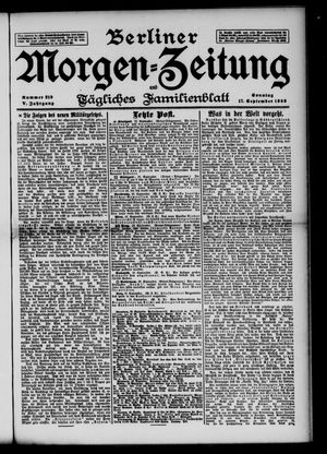 Berliner Morgen-Zeitung vom 17.09.1893