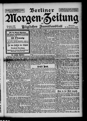 Berliner Morgen-Zeitung vom 24.09.1893