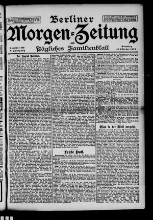 Berliner Morgen-Zeitung vom 15.10.1893