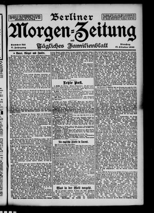 Berliner Morgen-Zeitung vom 17.10.1893