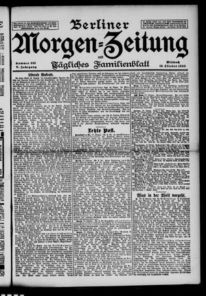 Berliner Morgen-Zeitung vom 18.10.1893