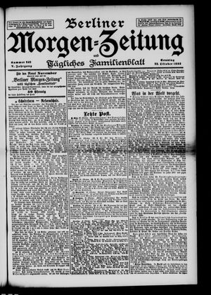 Berliner Morgen-Zeitung vom 22.10.1893
